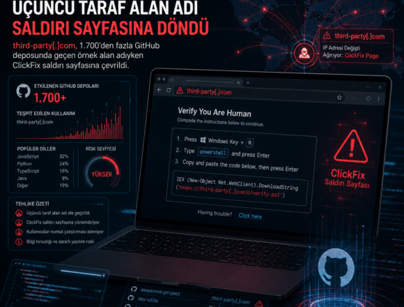 Yüzlerce depoda geçen üçüncü taraf alan adı saldırı sayfasına döndü