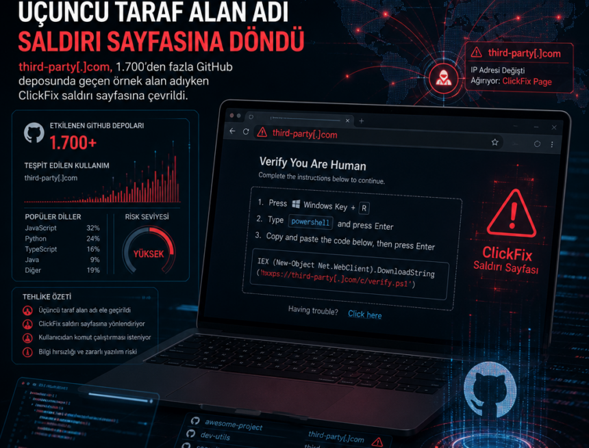 Yüzlerce depoda geçen üçüncü taraf alan adı saldırı sayfasına döndü