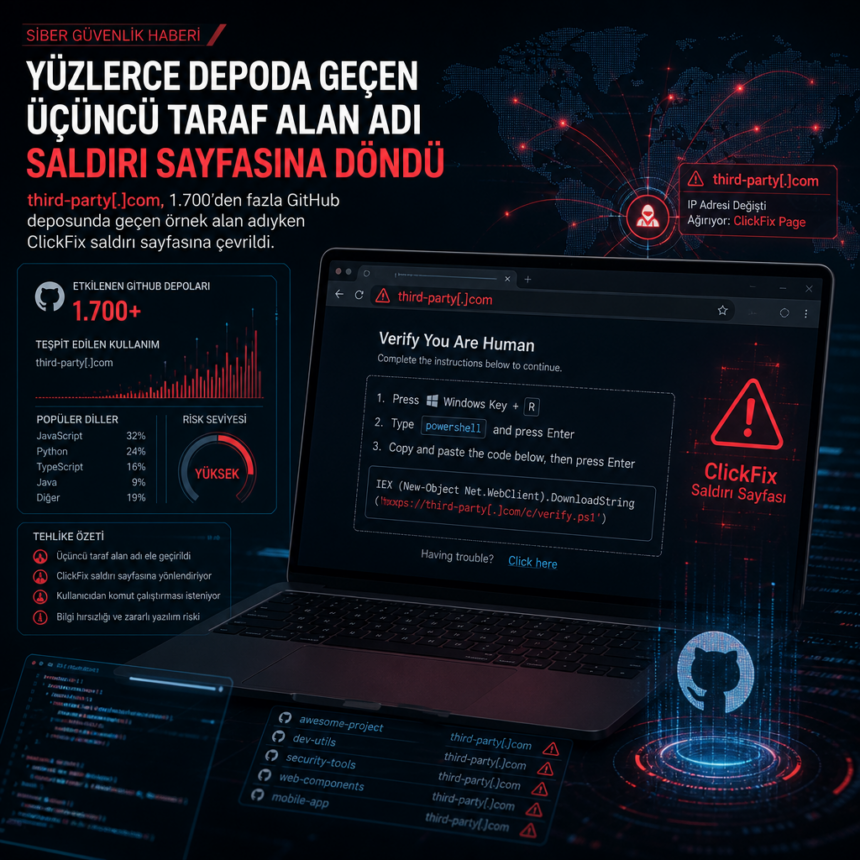 Yüzlerce depoda geçen üçüncü taraf alan adı saldırı sayfasına döndü