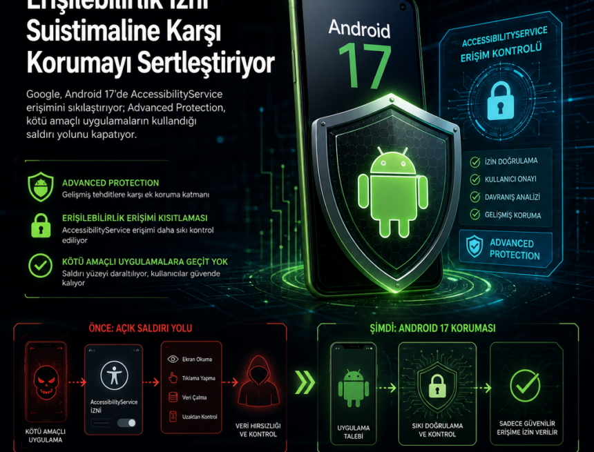 Android 17, Erişilebilirlik İzni Suistimaline Karşı Korumayı Sertleştiriyor