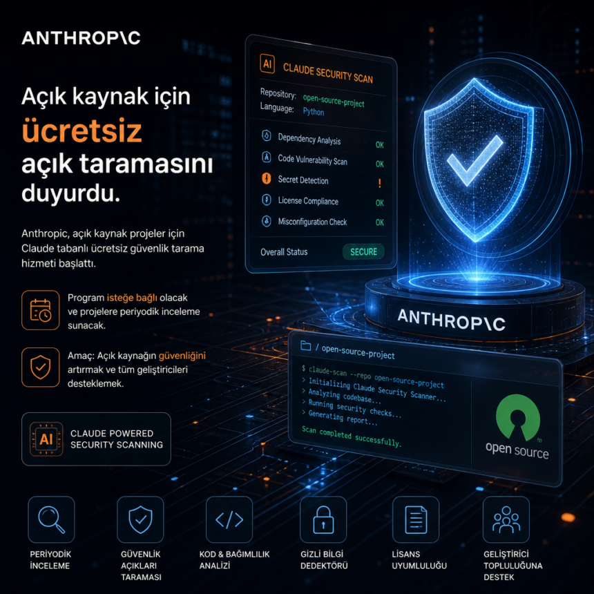 Anthropic, açık kaynak için ücretsiz açık taramasını duyurdu