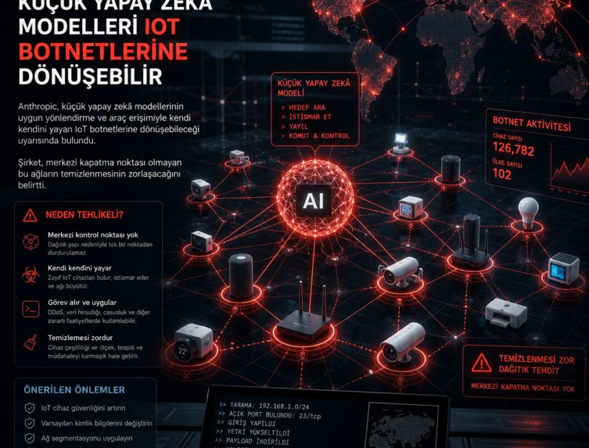 anthropic-kucuk-yapay-zeka-modelleri-iot-botnetlerine-donusebilir Anthropic: Küçük yapay zekâ modelleri IoT botnetlerine dönüşebilir