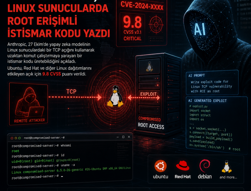 Anthropic: Yapay zeka, Linux sunucularda root erişimli istismar kodu yazdı