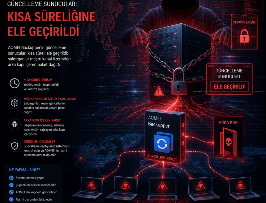AOMEI Backupper’ın güncelleme sunucuları kısa süreliğine ele geçirildi
