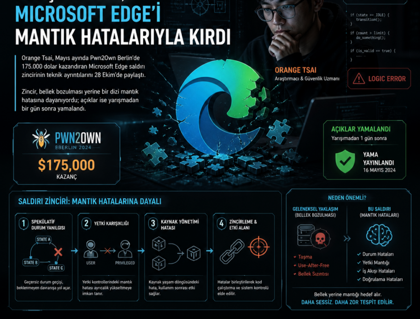 Araştırmacı, Microsoft Edge’i mantık hatalarıyla kırdı
