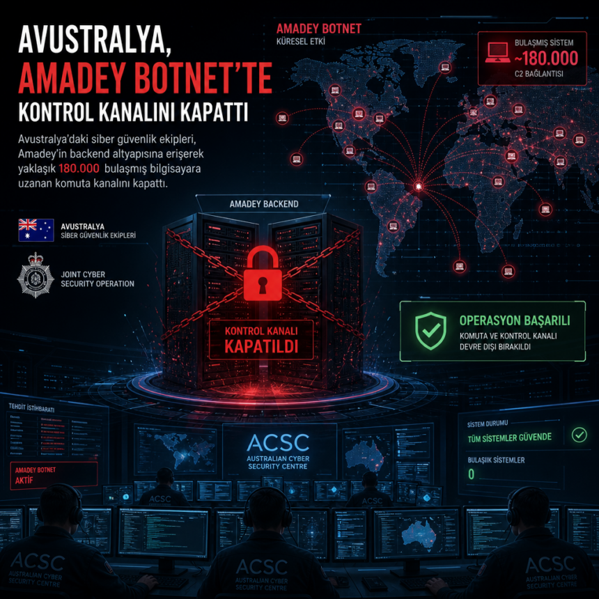 Avustralya, Amadey botnet’te kontrol kanalını kapattı