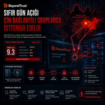 BeyondTrust sıfır gün açığı Çin bağlantılı gruplarca istismar edildi