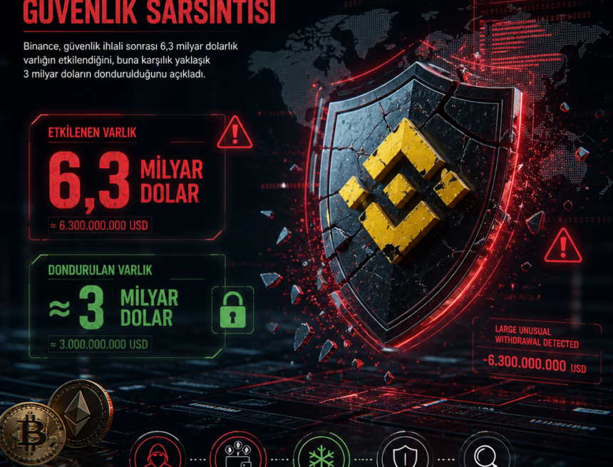 Binance’te güvenlik sarsıntısı: 6,3 milyar dolarlık varlık etkilendi