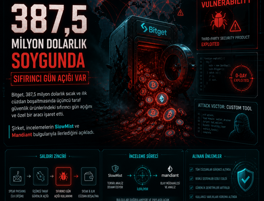 Bitget: 387,5 milyon dolarlık soygunda sıfırıncı gün açığı var