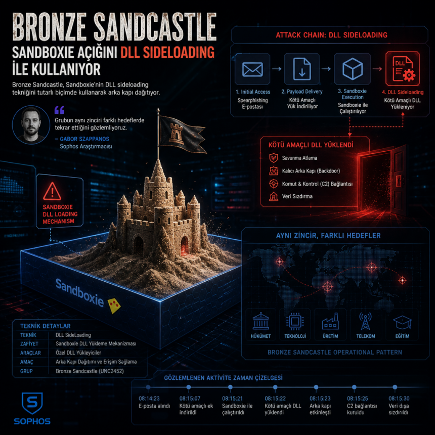 Bronze Sandcastle, Sandboxie açığını DLL sideloading ile kullanıyor