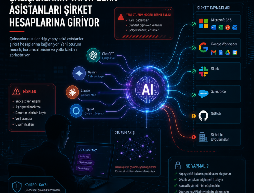 Çalışanların yapay zekâ asistanları şirket hesaplarına giriyor