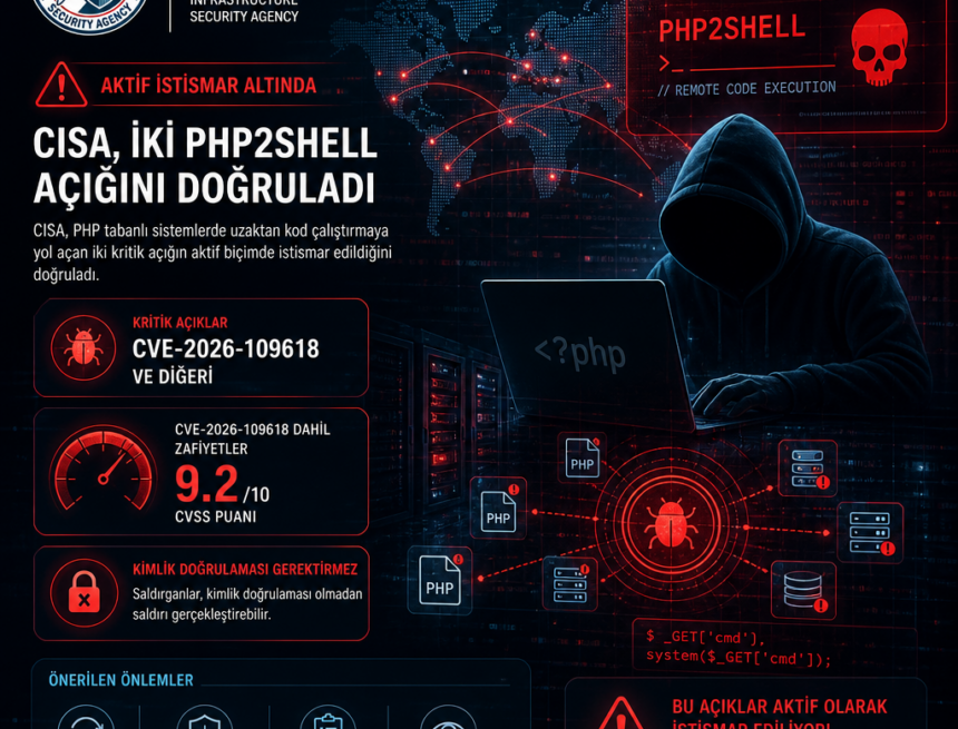 CISA, iki PHP2Shell açığının aktif istismar altında olduğunu doğruladı