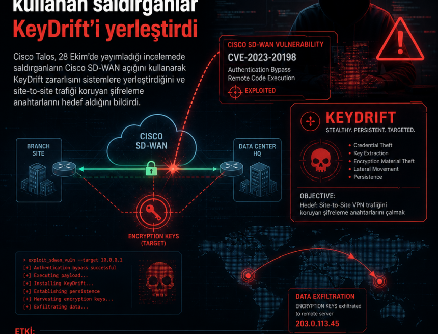 Cisco SD-WAN açığını kullanan saldırganlar KeyDrift’i yerleştirdi