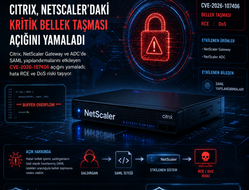 Citrix, NetScaler’daki kritik bellek taşması açığını yamaladı