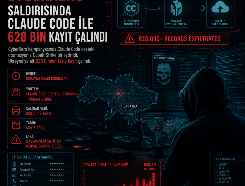 CyberXero saldırısında Claude Code ile 628 bin kayıt çalındı