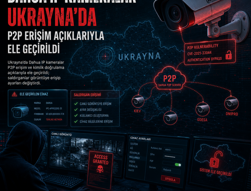 Dahua IP kameralar Ukrayna’da P2P erişim açıklarıyla ele geçirildi