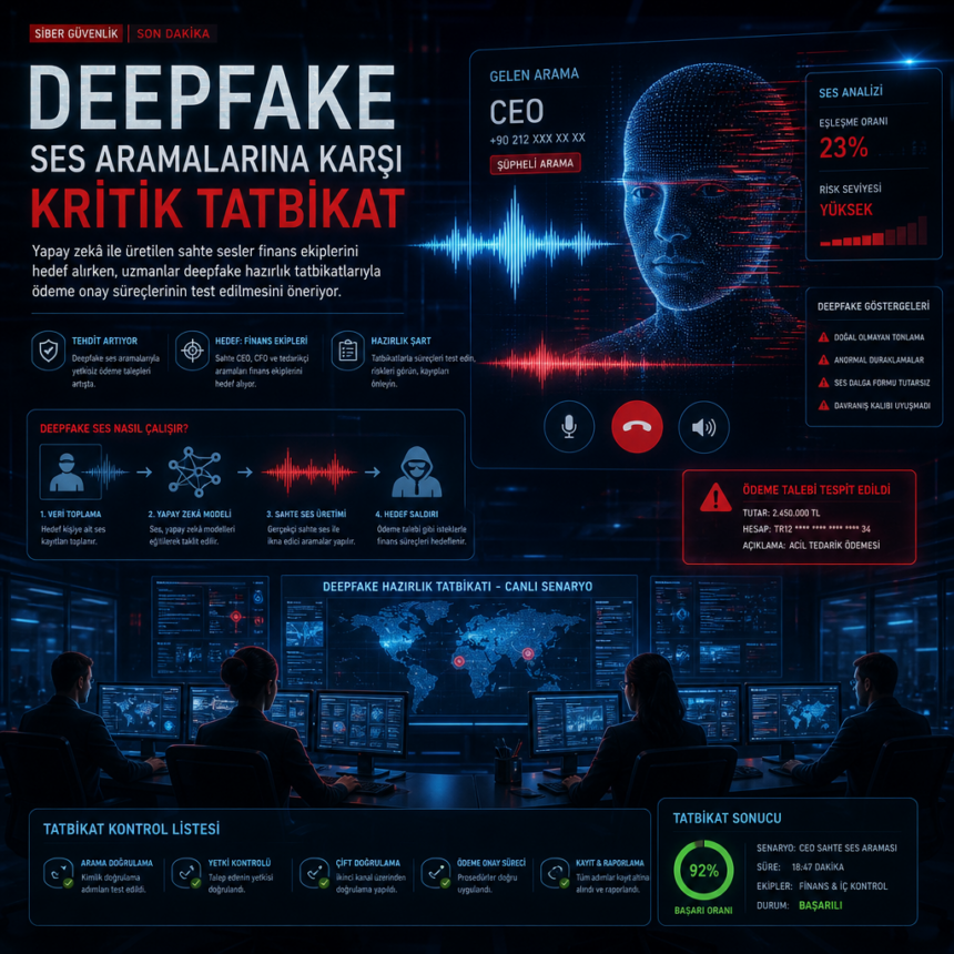Deepfake ses aramalarına karşı kritik tatbikat