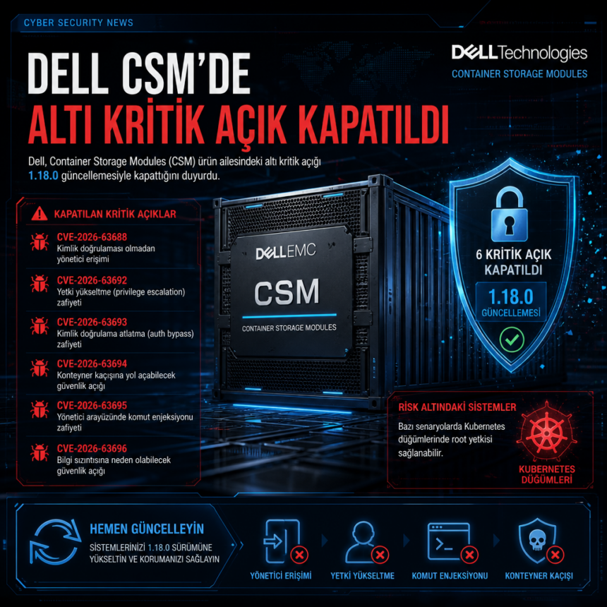 Dell CSM’de altı kritik açık kapatıldı