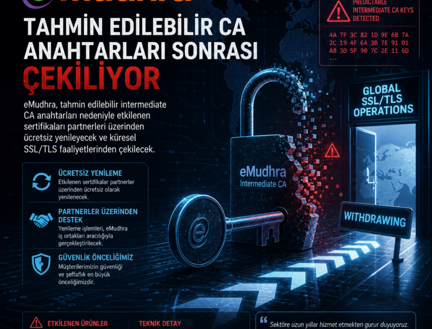 eMudhra, tahmin edilebilir CA anahtarları sonrası çekiliyor