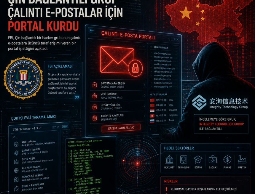 FBI: Çin bağlantılı grup çalıntı e-postalar için portal kurdu