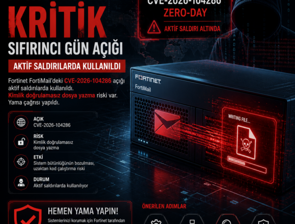 FortiMail’de kritik sıfırıncı gün açığı aktif saldırılarda kullanıldı