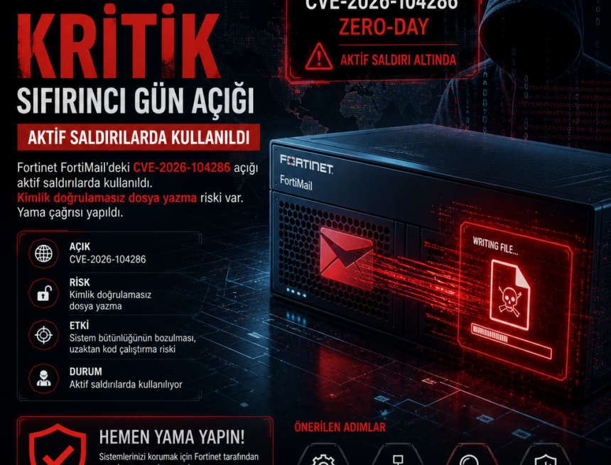 FortiMail’de kritik sıfırıncı gün açığı aktif saldırılarda kullanıldı