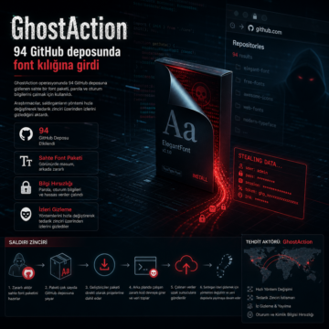 GhostAction, 94 GitHub deposunda font kılığına girdi