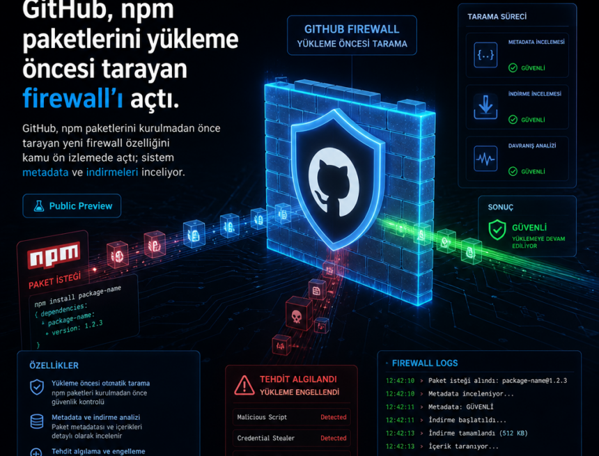 GitHub, npm paketlerini yükleme öncesi tarayan firewall’ı açtı