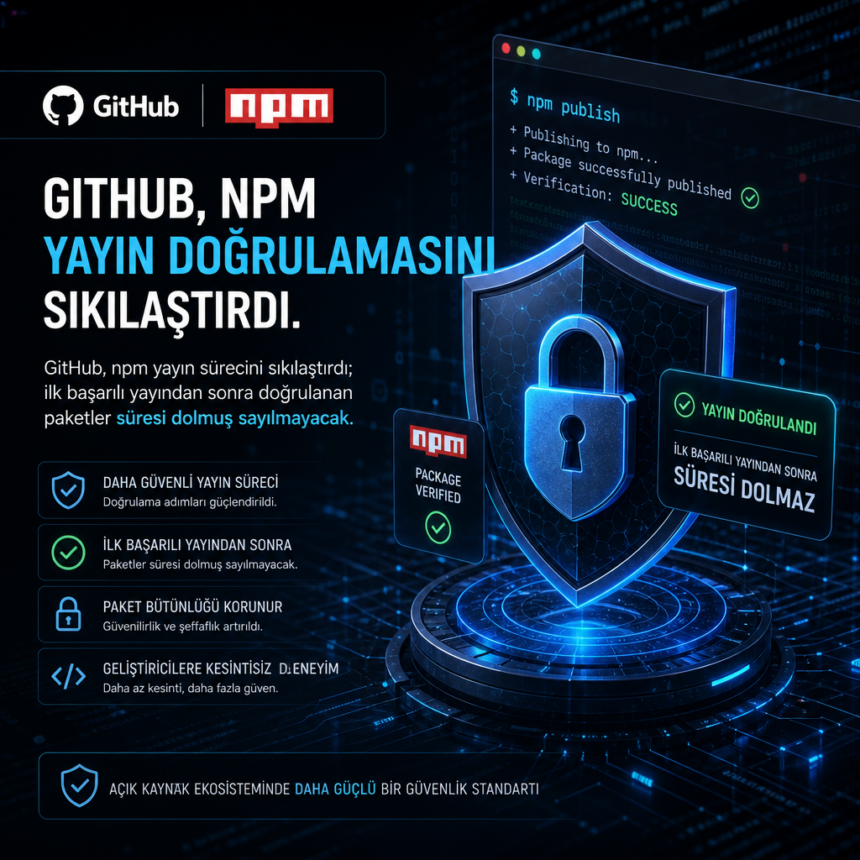 GitHub, npm yayın doğrulamasını sıkılaştırdı