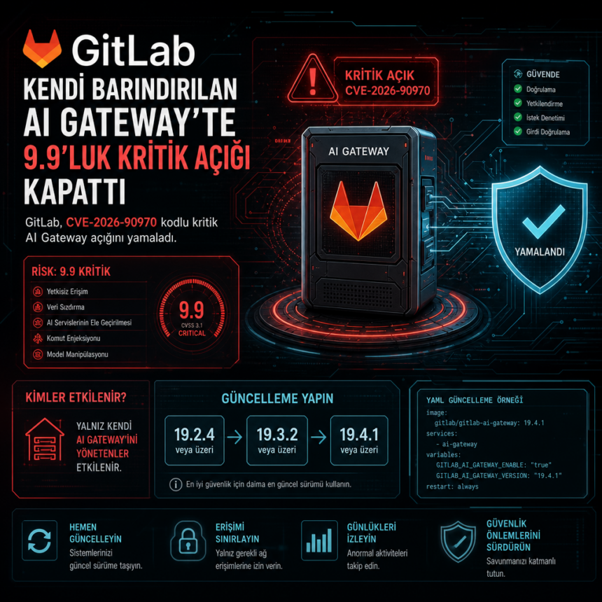 GitLab, kendi barındırılan AI Gateway’te 9.9’luk kritik açığı kapattı