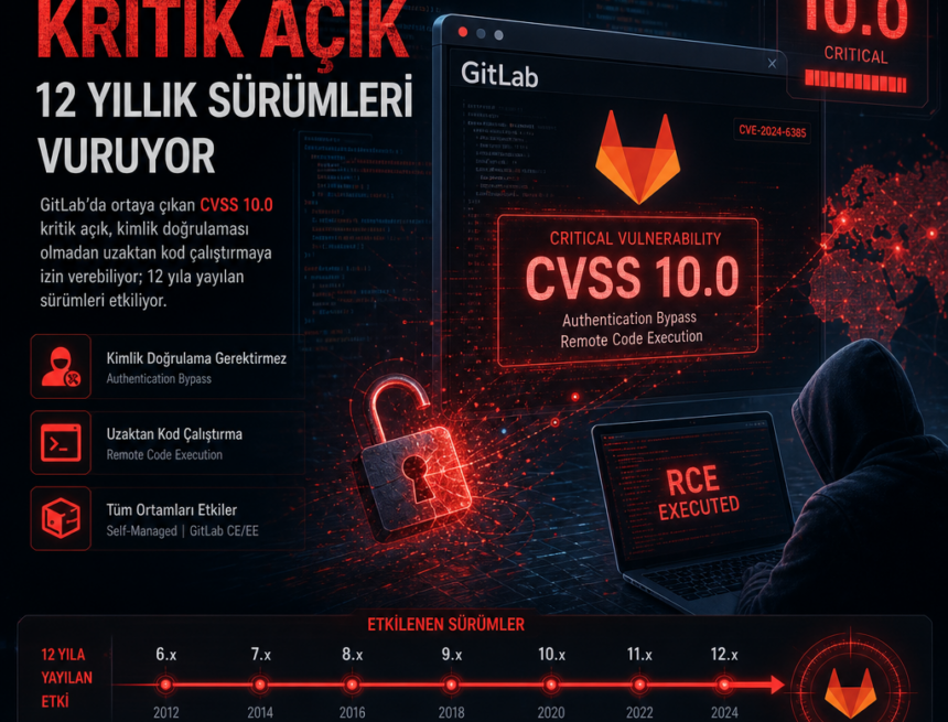GitLab’daki kritik açık 12 yıllık sürümleri vuruyor