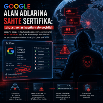 Google alan adlarına sahte sertifika: .gh, .sl ve .as kayıtları ele geçirildi