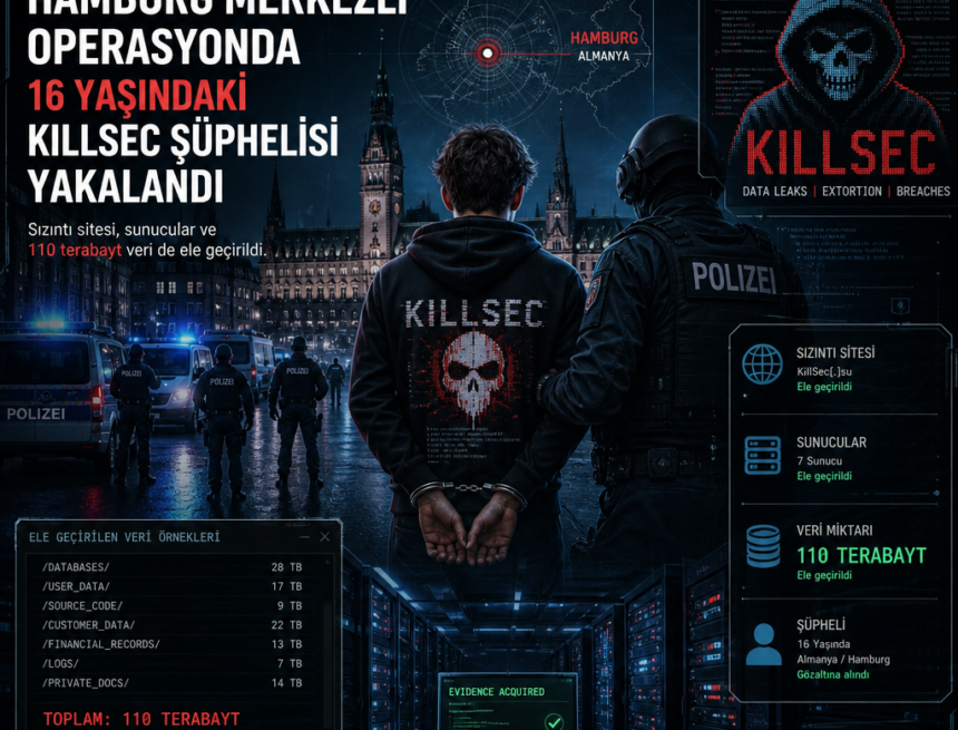 Hamburg merkezli operasyonda 16 yaşındaki KillSec şüphelisi yakalandı