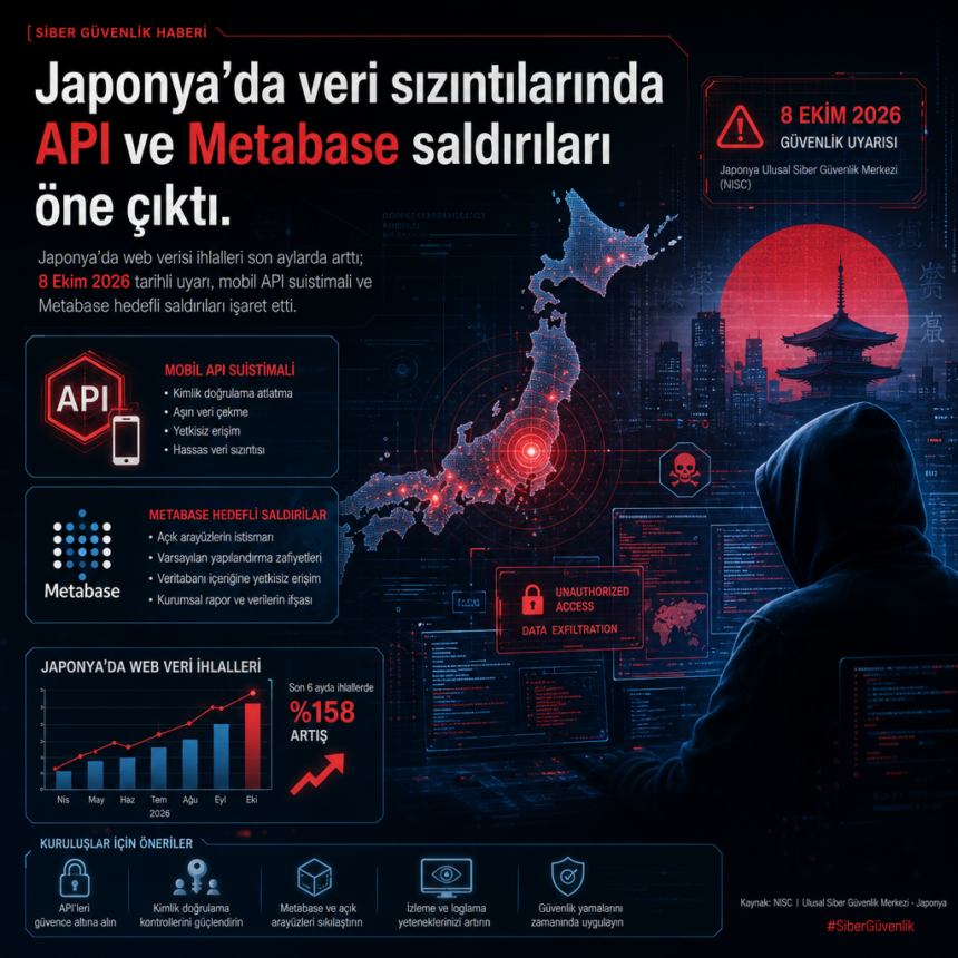 Japonya’da veri sızıntılarında API ve Metabase saldırıları öne çıktı