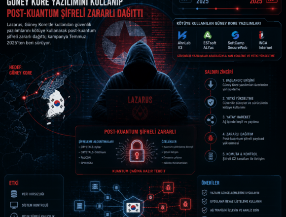 Lazarus, Güney Kore yazılımını kullanıp post-kuantum şifreli zararlı dağıttı