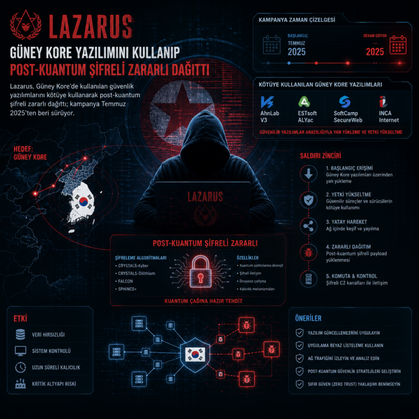 lazarus-guney-kore-yazilimini-kullanip-post-kuantum-sifreli-zararli-dagitti Lazarus, Güney Kore yazılımını kullanıp post-kuantum şifreli zararlı dağıttı