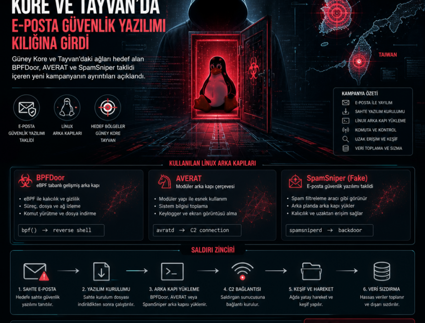 Linux arka kapıları Kore ve Tayvan’da e-posta güvenlik yazılımı kılığına girdi