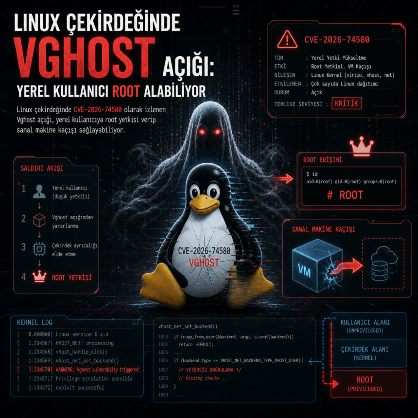 Linux çekirdeğinde Vghost açığı: Yerel kullanıcı root alabiliyor