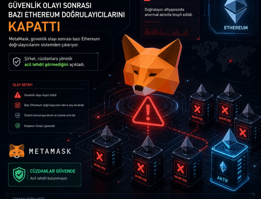 MetaMask, güvenlik olayı sonrası bazı Ethereum doğrulayıcılarını kapattı