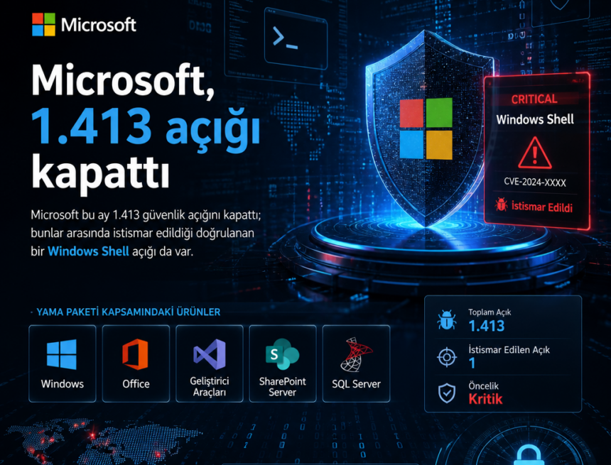 microsoft-1-413-acigi-kapatti-windows-shell-de-listede Microsoft, 1.413 açığı kapattı; Windows Shell de listede