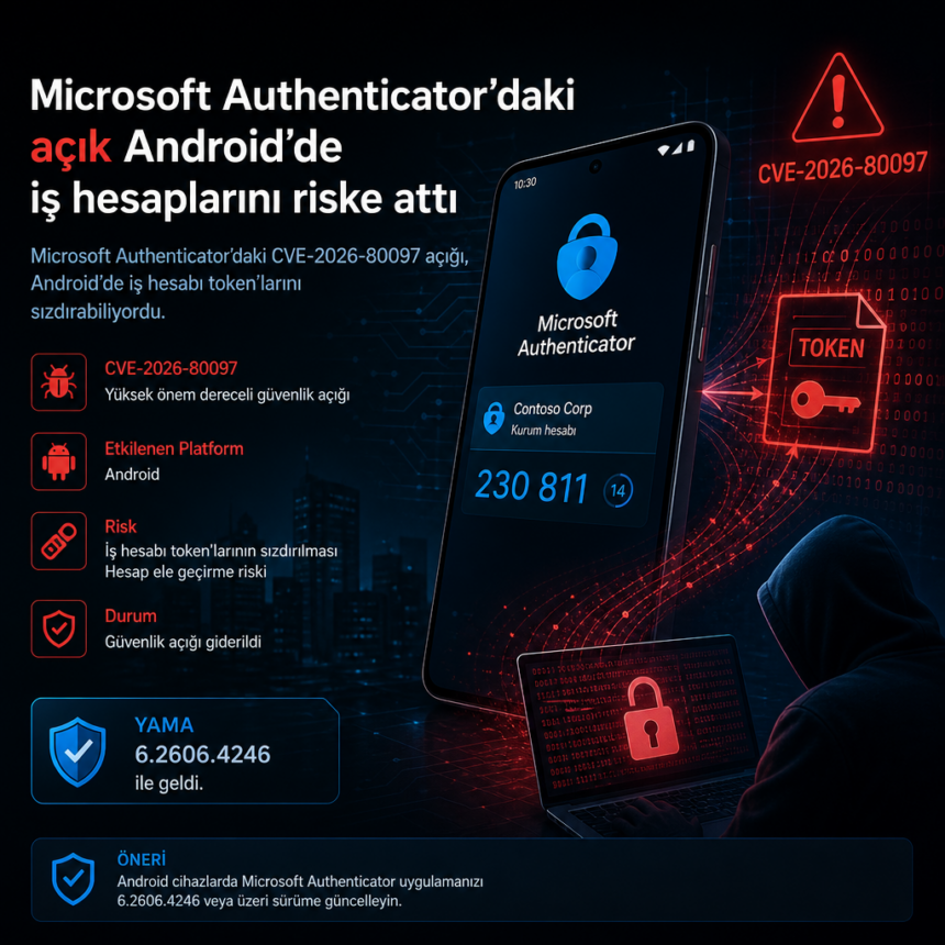 Microsoft Authenticator’daki açık Android’de iş hesaplarını riske attı