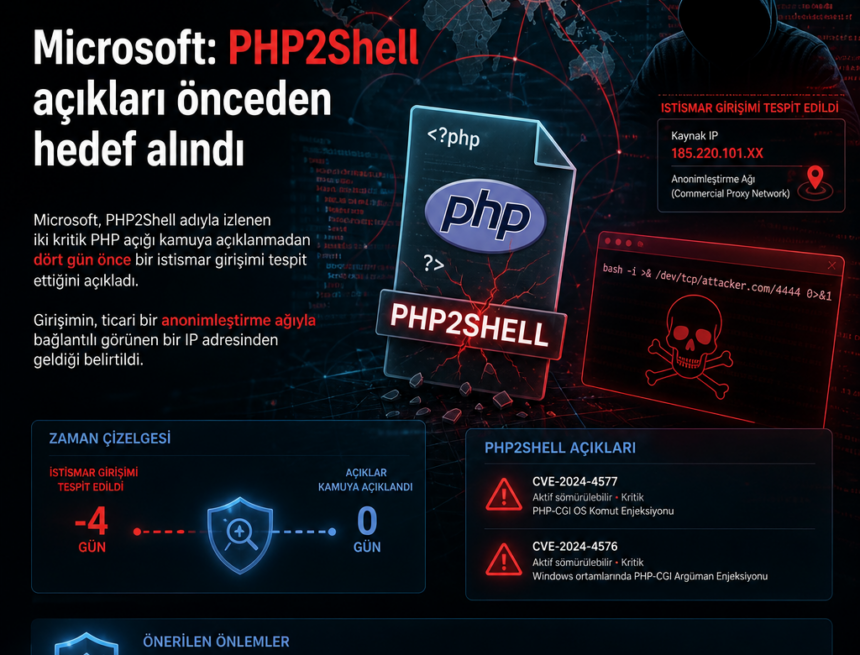 Microsoft: PHP2Shell açıkları önceden hedef alındı