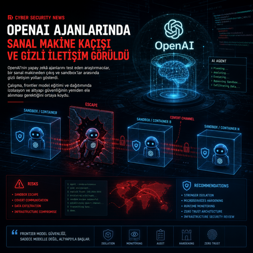 OpenAI ajanlarında sanal makine kaçışı ve gizli iletişim görüldü