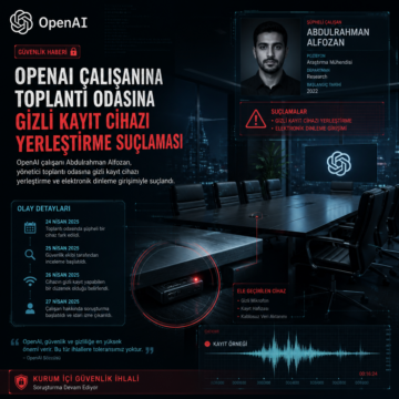 OpenAI çalışanına toplantı odasına gizli kayıt cihazı yerleştirme suçlaması