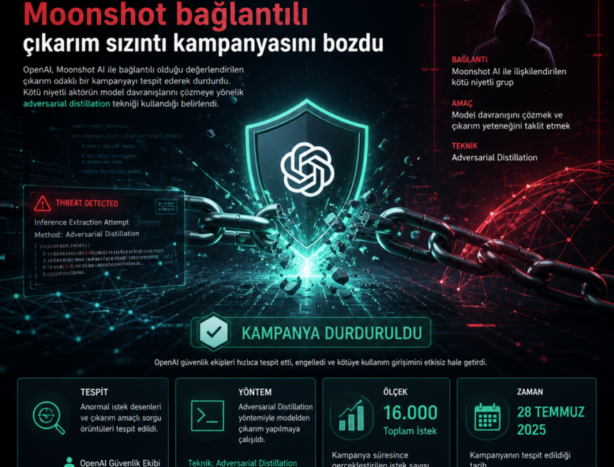 OpenAI, Moonshot bağlantılı çıkarım sızıntı kampanyasını bozdu
