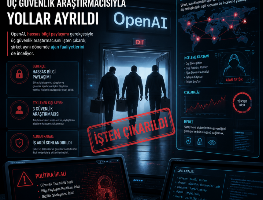 OpenAI, üç güvenlik araştırmacısıyla yollarını ayırdı