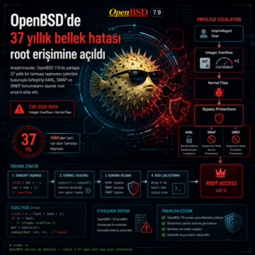 OpenBSD’de 37 yıllık bellek hatası root erişimine açıldı