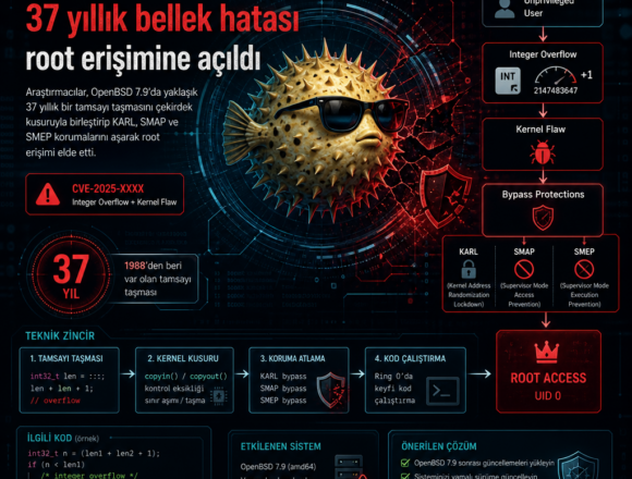 OpenBSD’de 37 yıllık bellek hatası root erişimine açıldı